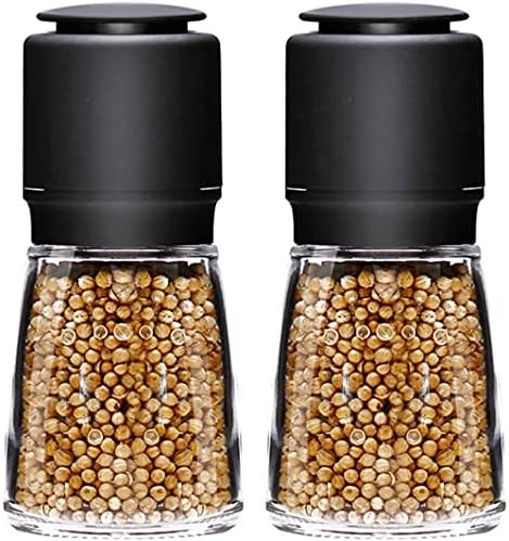 Salt and Pepper Mill Set with Adjustable Coarseness