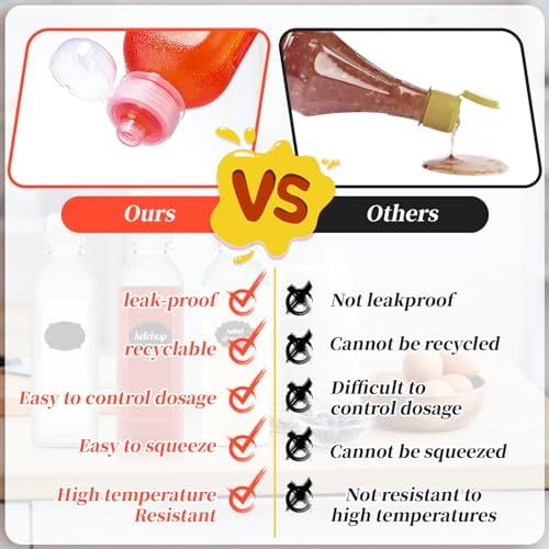 Ziliny 12 Pcs Condiment Squeeze Bottles with Lids 1