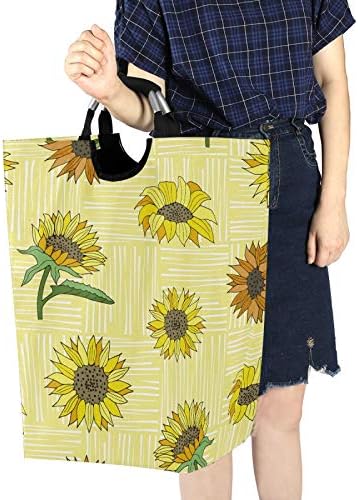 Susiyo Yellow Sunflowers Laundry Basket Foldable Hamper