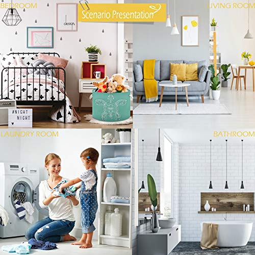 visesunny Collapsible Laundry Basket with Turtle Design