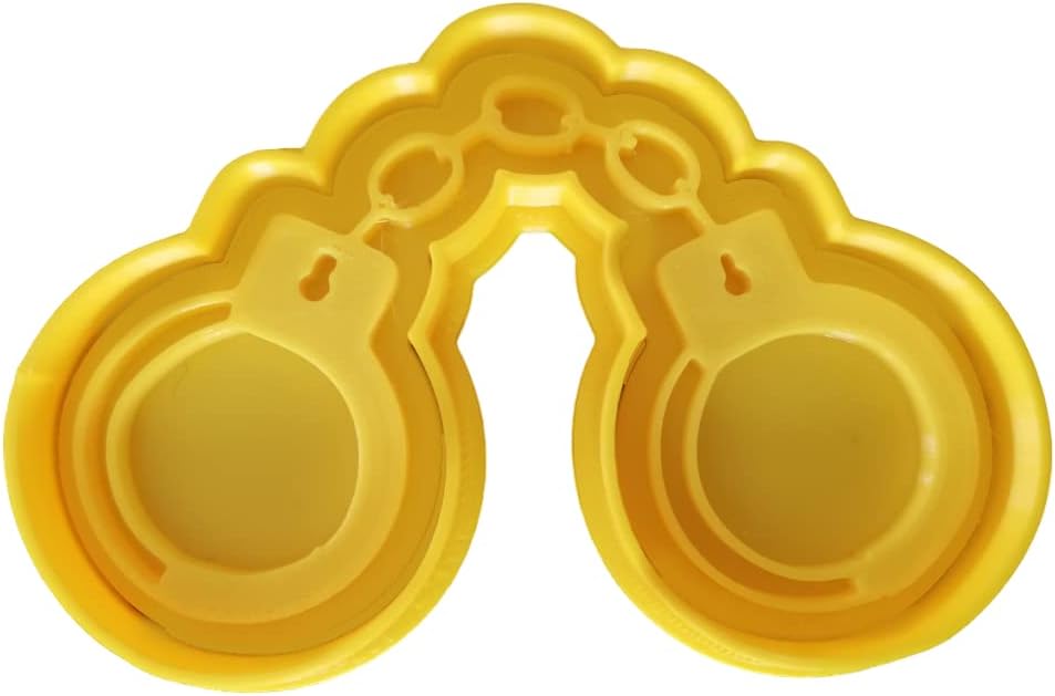 10cm Police Handcuffs Cookie Cutter with Embosser 1