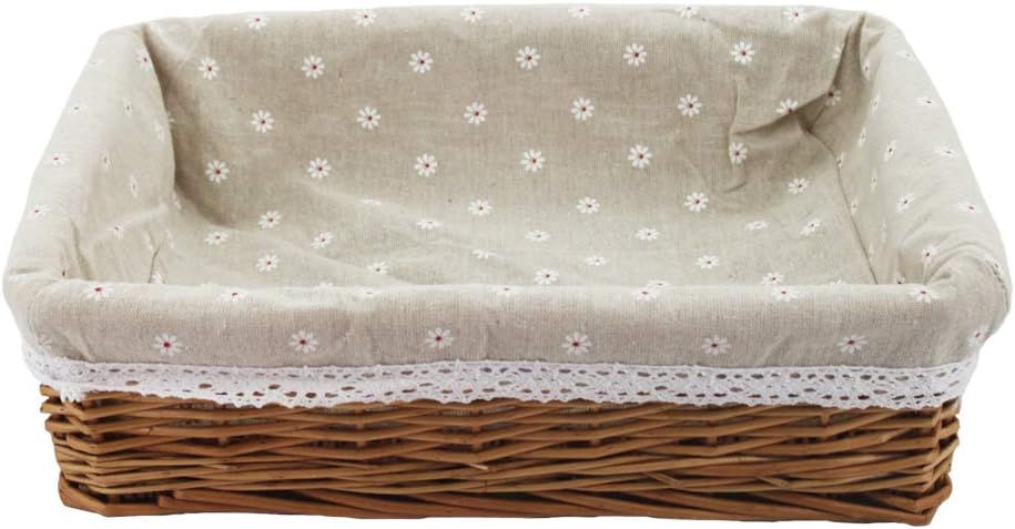 Kingwillow Rectangular Wicker Storage Basket - Natural