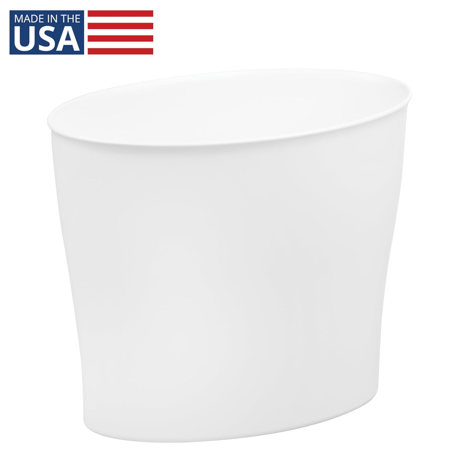 InterDesign 10 Litre Wastebasket - White Nuvo Design