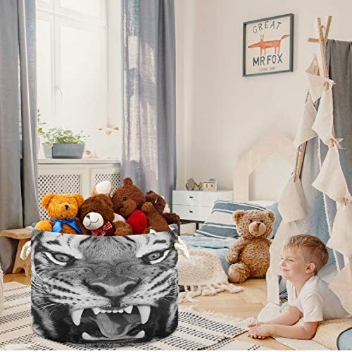 visesunny Collapsible Storage Basket with Cotton Handles