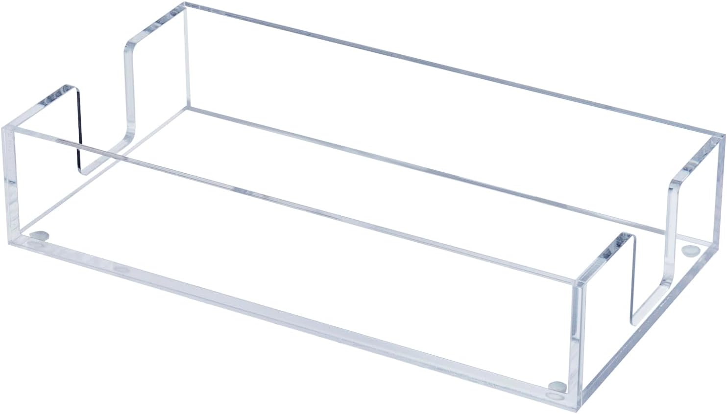 MyGift Premium Clear Acrylic Towel Tray for Vanity Countertop