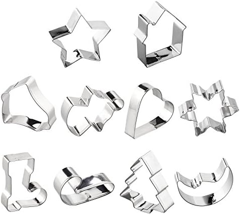 YXChome Christmas Cookie Cutter Set of 10 1