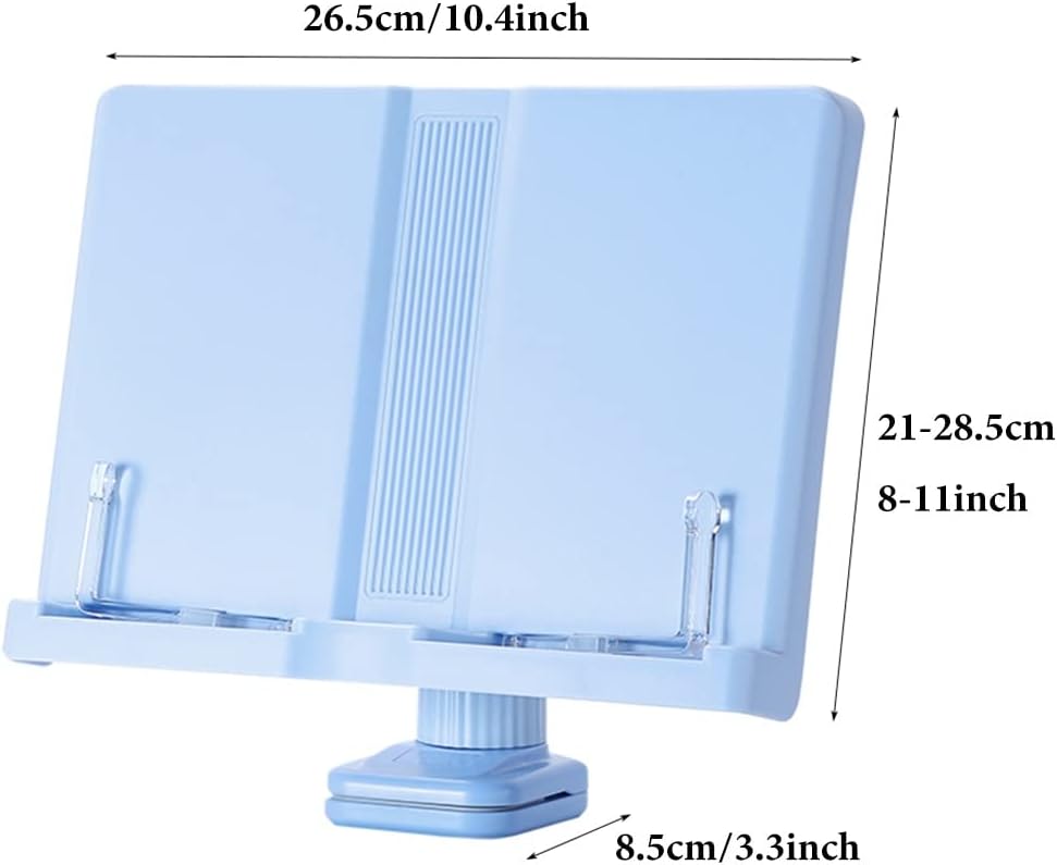 Adjustable Book Stand with Clamp for Desk and Laptop