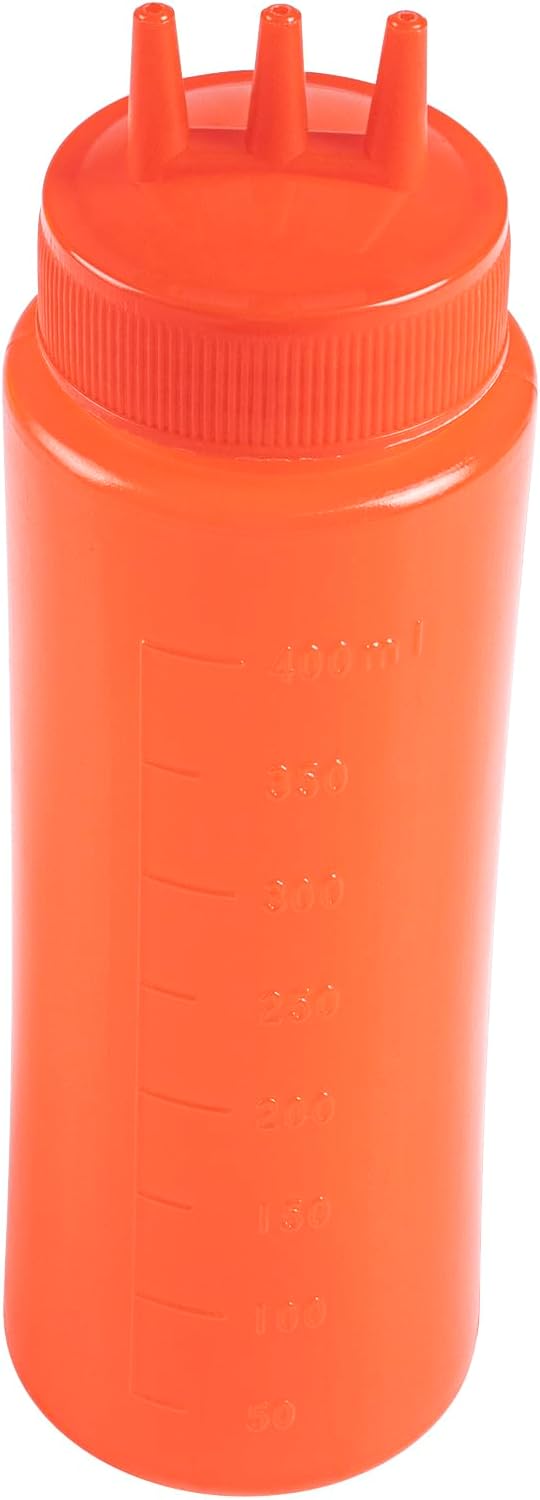 16 Ounce Condiment Squeeze Bottles with Triple Dispersion Tips 1