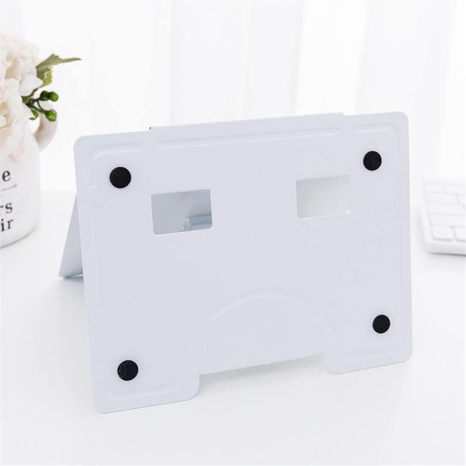 Adjustable Folding Metal Book Stand for Reading and Cooking Recipes