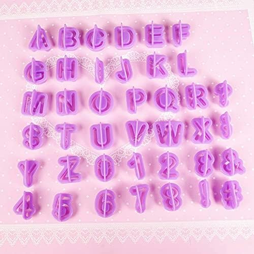 40Pcs Alphabet Number Silicone Biscuits for Baking
