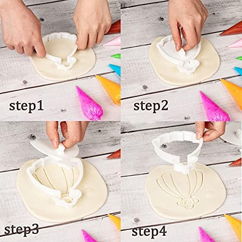 Flycalf Wedding Cookie Cutters with Oak Leaf and Plunger Stamps