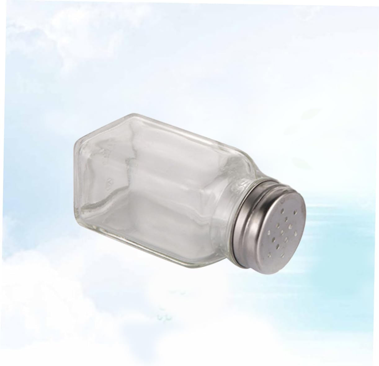 OKUMEYR Square Glass Condiment Bottles Set for Home BBQ