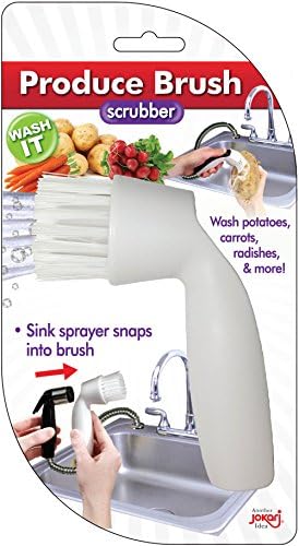 Jokari Vegetable Scrub Brush Snap-On Sink Sprayer