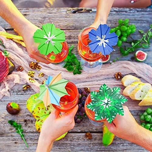 150pcs Tropical Cocktail Umbrellas with Wood Sticks
