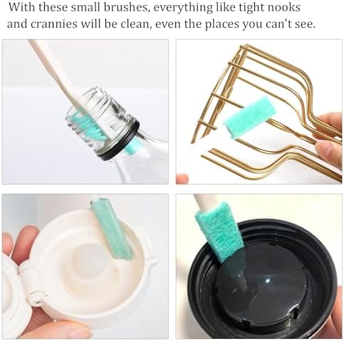 Ice Maker Cleaner Set 8pcs Crevice Brushes 2pcs Drain Pipe Brush