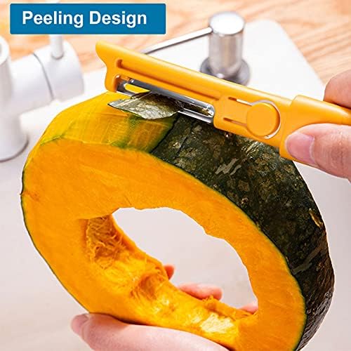 Ganganmax Vegetable Cleaner Brush with Peeler 2-in-1 Green