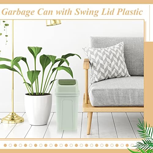 Sumind 2 Pcs Bathroom Trash Can with Swing Lid