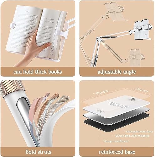 Adjustable Floor Book Stand with 180 Rotation