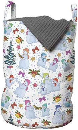 Ambesonne Christmas Laundry Bag with Handles 1