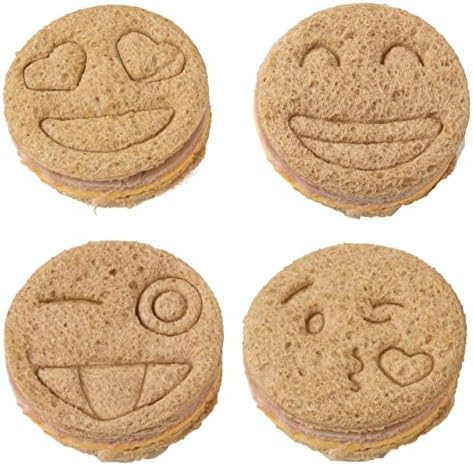 Bentology Emoji Cutters 4-Pack Set for Cookies Sandwiches More