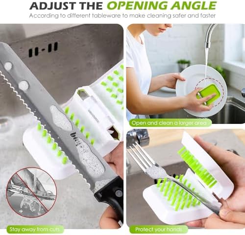 Kearning Openable Knife Brush with Handgrip - Green