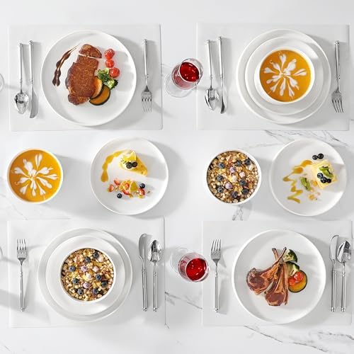 MALACASA 18Pcs LEAD-FREE Dinnerware Set for 6
