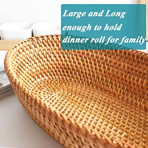Afiaiwei 126 Inch Wicker Bread Serving Basket