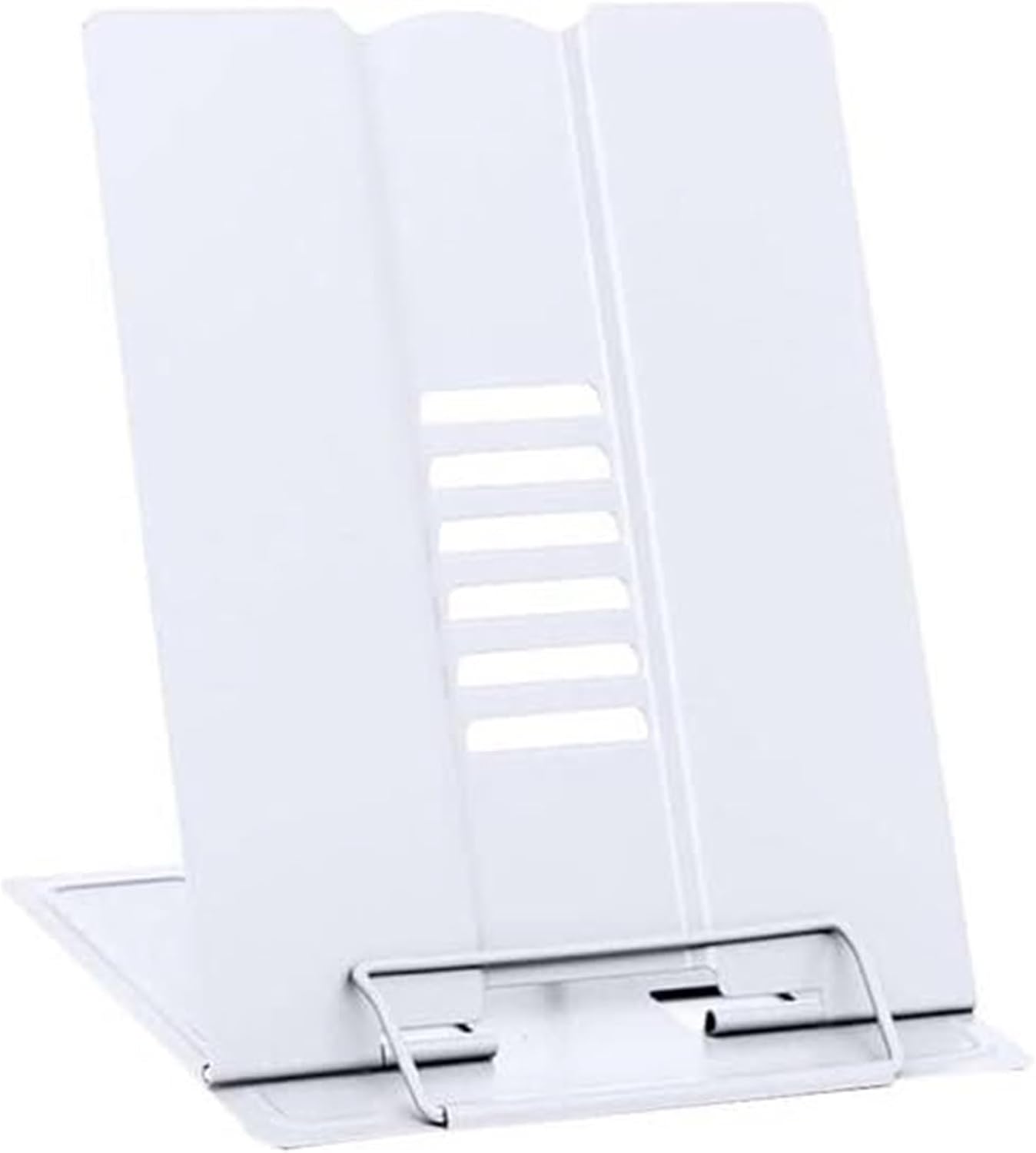 Adjustable Folding Metal Book Stand for Reading and Cooking Recipes