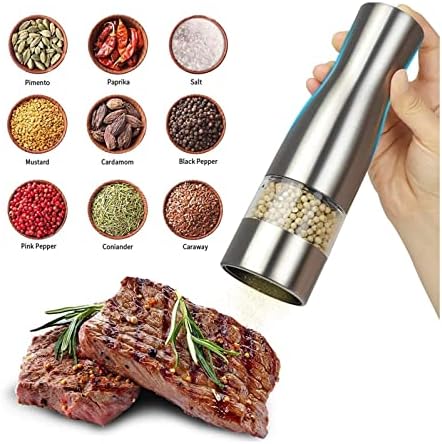 Refillable Pepper Mill Salt and Pepper Grinder Set