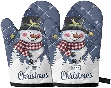 Upetstory Snowman Oven Mitts Set of 2