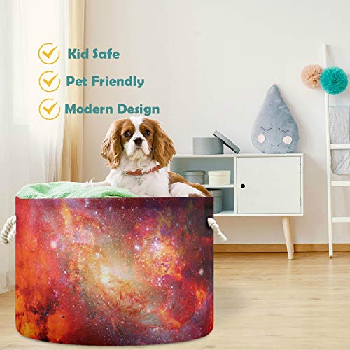 visesunny Collapsible Laundry Basket with Cotton Handles 1