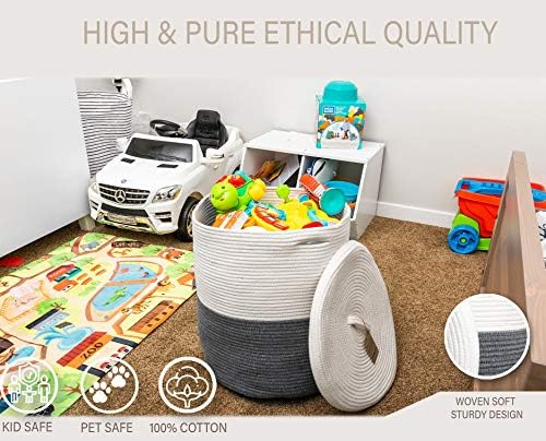 Mevyucr Large Woven Laundry Basket with Lid