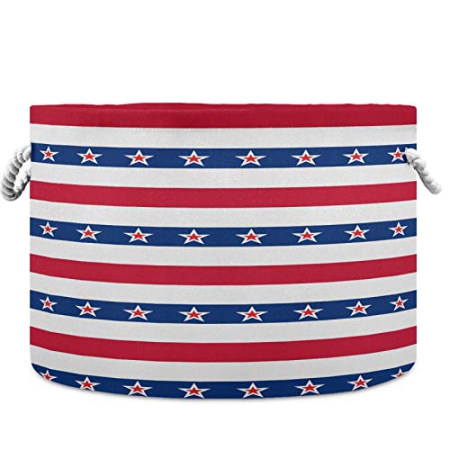 Visesunny Collapsible Laundry Basket with Cotton Handles