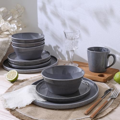 Famiware Annecy Misty-Blue Dinnerware Set for 6