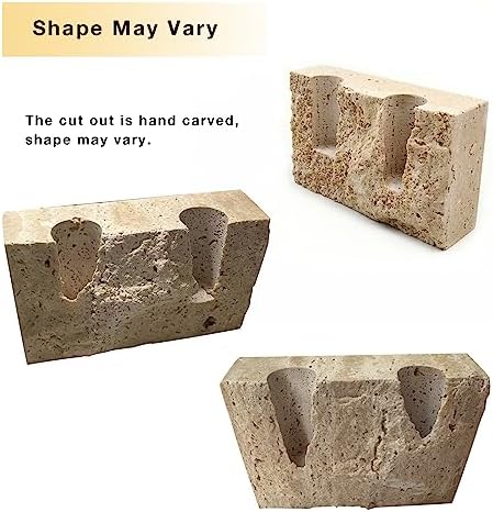 100 Travertine Wine Coaster - Marble Taper Candle Holder