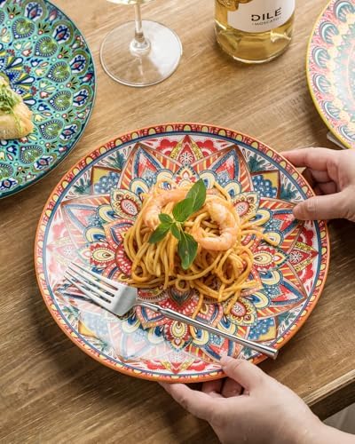 Euisail Dinner Plate Set of 6 1025 Inch Ceramic Plates