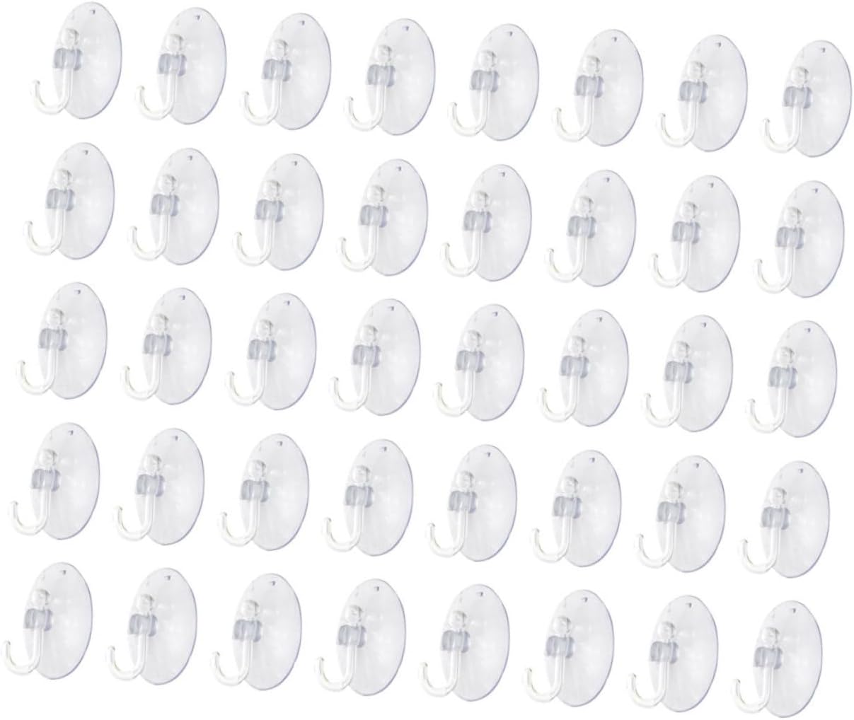 ABOOFAN 40pcs Suction Cup Hooks for Bathroom Towels Clothes Accessories