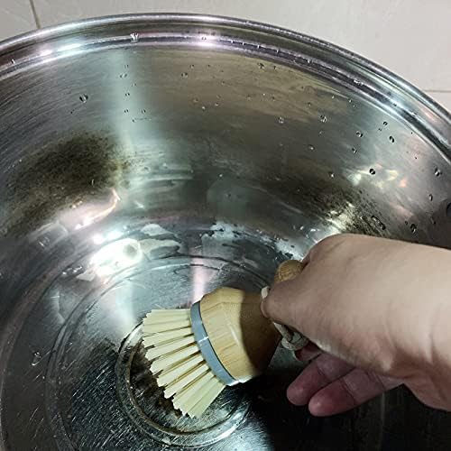 DREZUR Sicastar Mini Bamboo Dish Scrub Brush 2 Pack