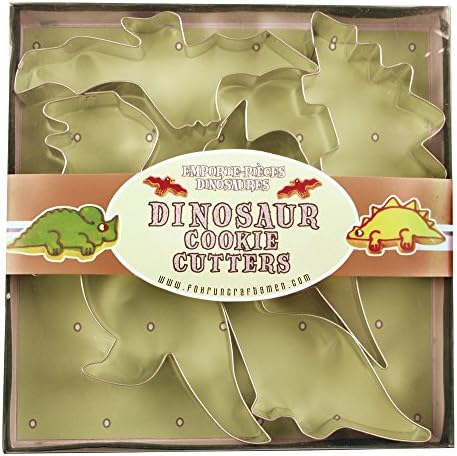 Fox Run Science Cookie Cutter Set of 5 Dinosaur Silver 1