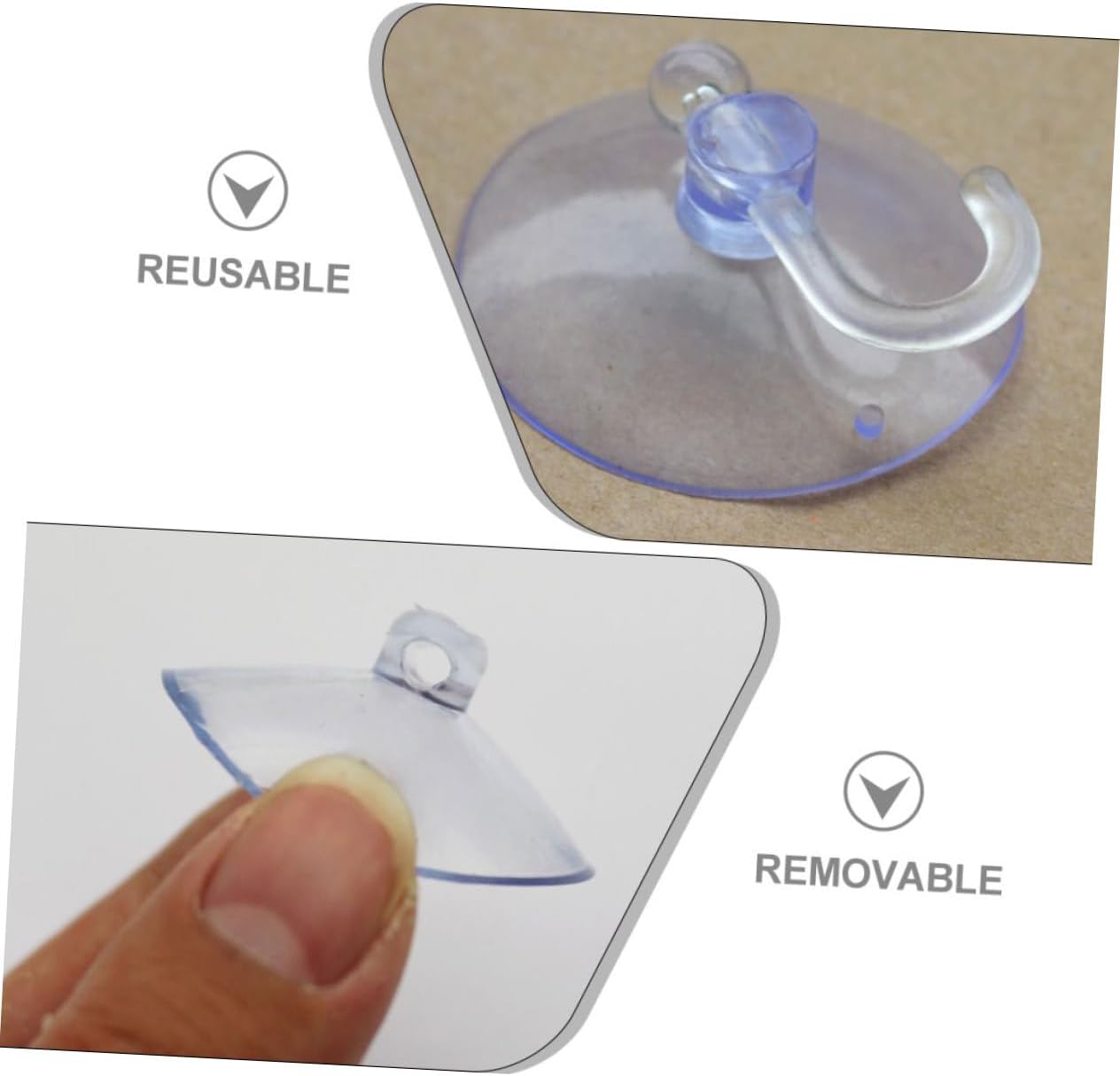 ABOOFAN 40pcs Suction Cup Hooks for Bathroom Towels Clothes Accessories