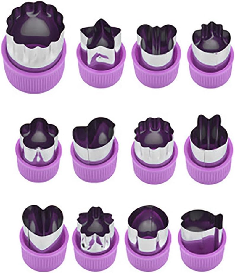 Pokinge 12Pcs Vegetable Flower Cutter Set