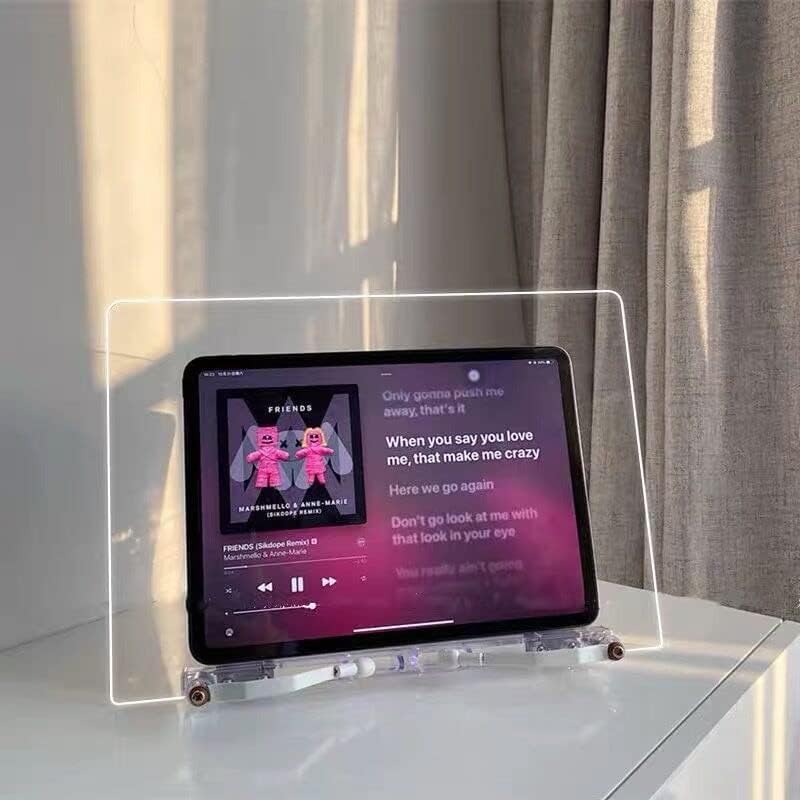 Portable Book Stand with Tablet Holder for Recipes Textbooks and Magazines