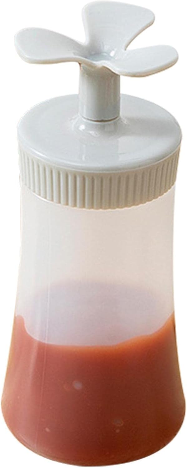 Tmay Squeeze Sauce Bottle with Inverted Design and Non-Spill Tip