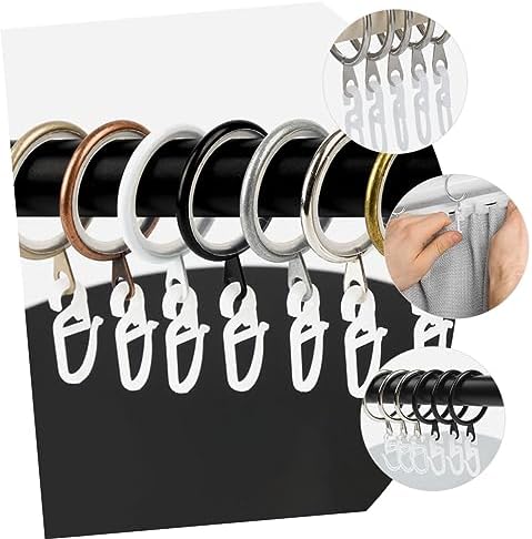 MAGICLULU 50pcs Plastic Curtain Hooks Easy Install Remove