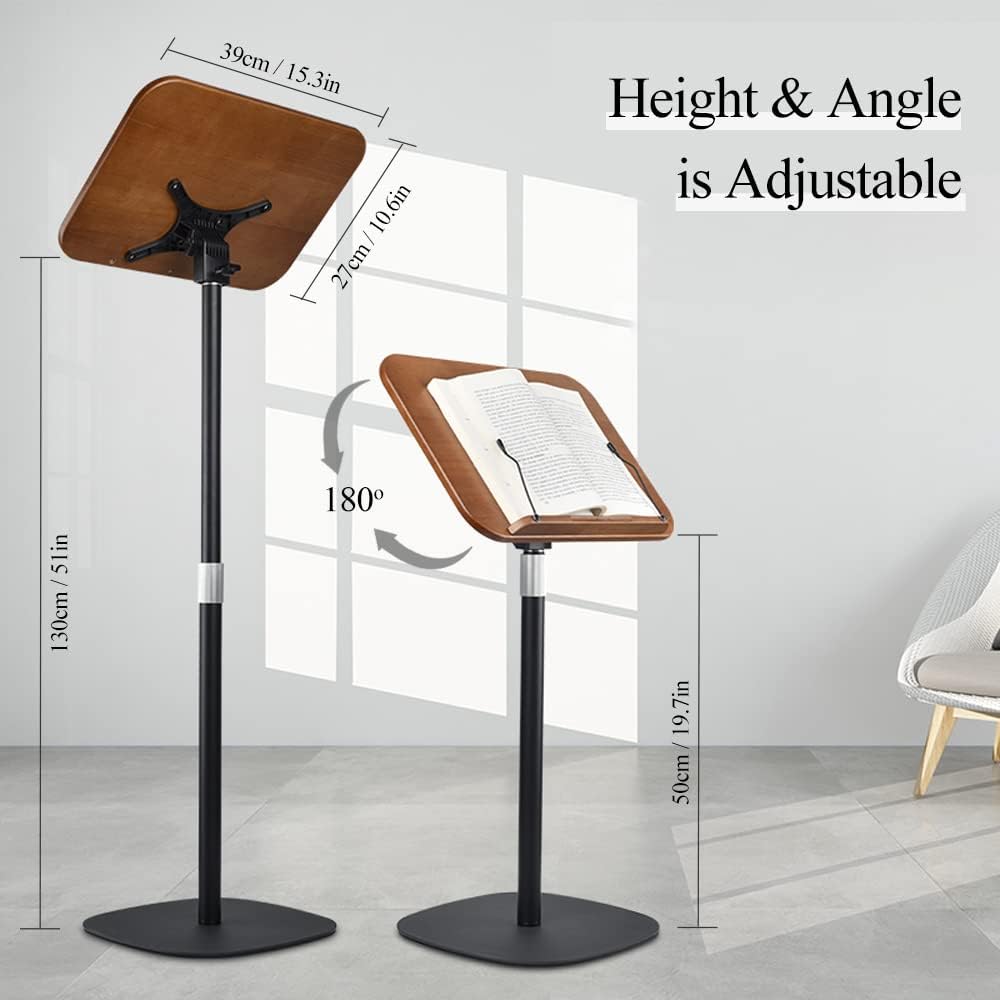 Adjustable Book Stand for Reading Bible Laptop and Tablet