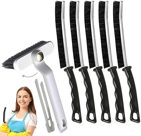 TKPARK 6PCS Hard Bristle Crevice Cleaning Brush Set