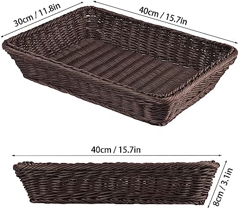 3 PCS 16 Inch Wicker Bread Basket Set by GNIEMCKIN