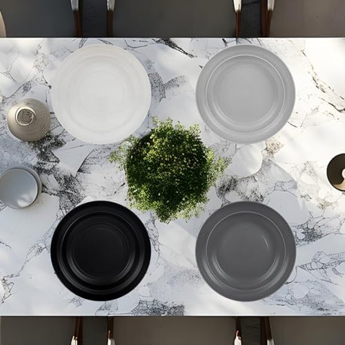 LIYH 16pc Wheat Straw Dinnerware Set Reusable Plates Bowls Cups