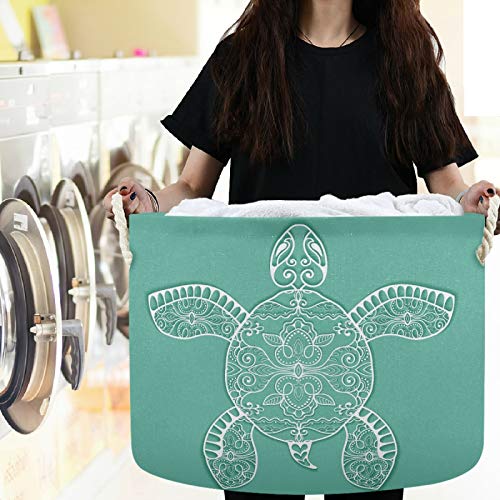 visesunny Collapsible Laundry Basket with Turtle Design
