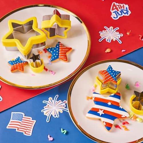 ETERSION Star Cookie Cutter Set 5 Pieces 1 to 4